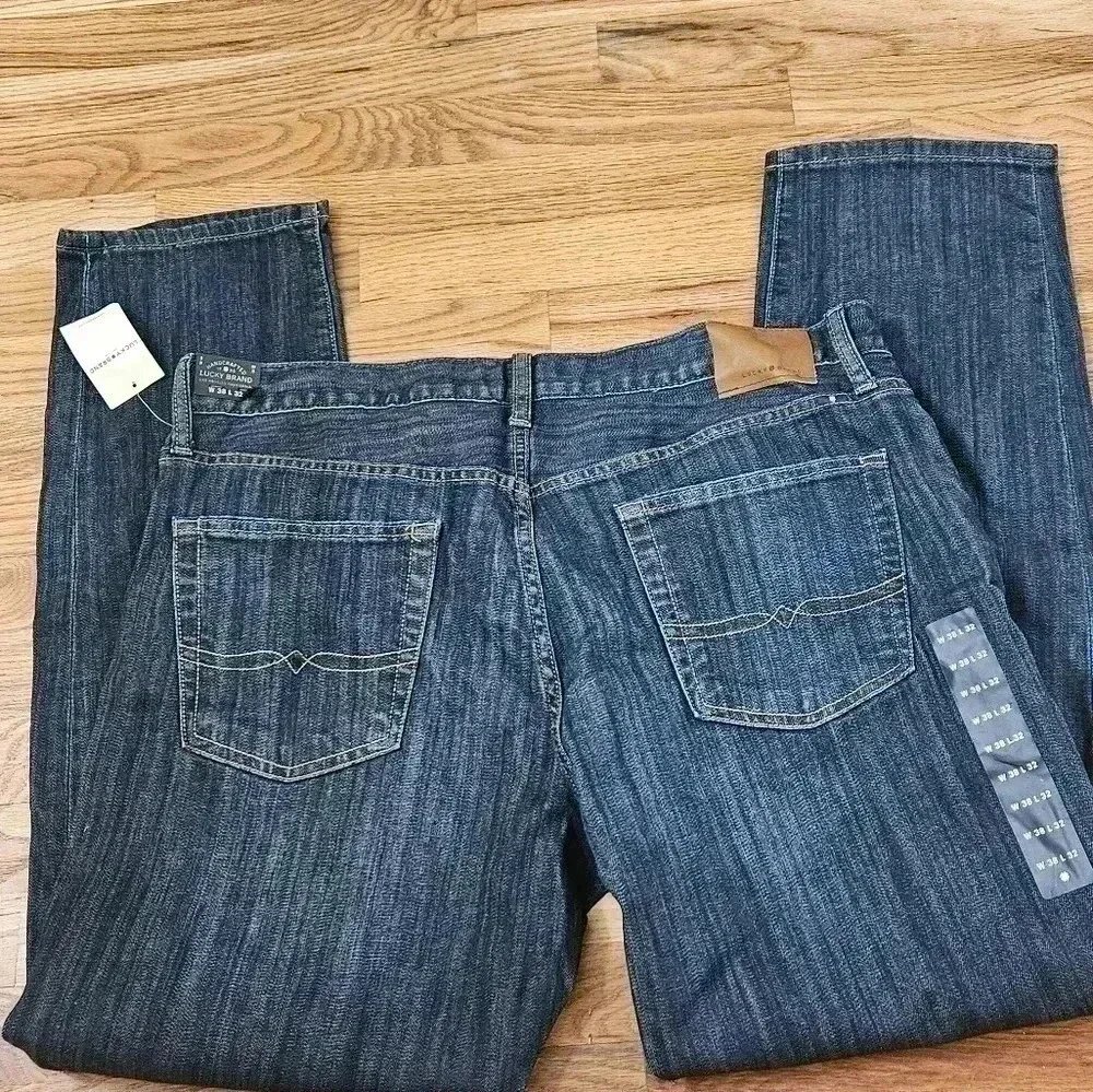 Lucky Brand 221 Original Straight Leg Straight Fit Jeans Size 38×32 NWT